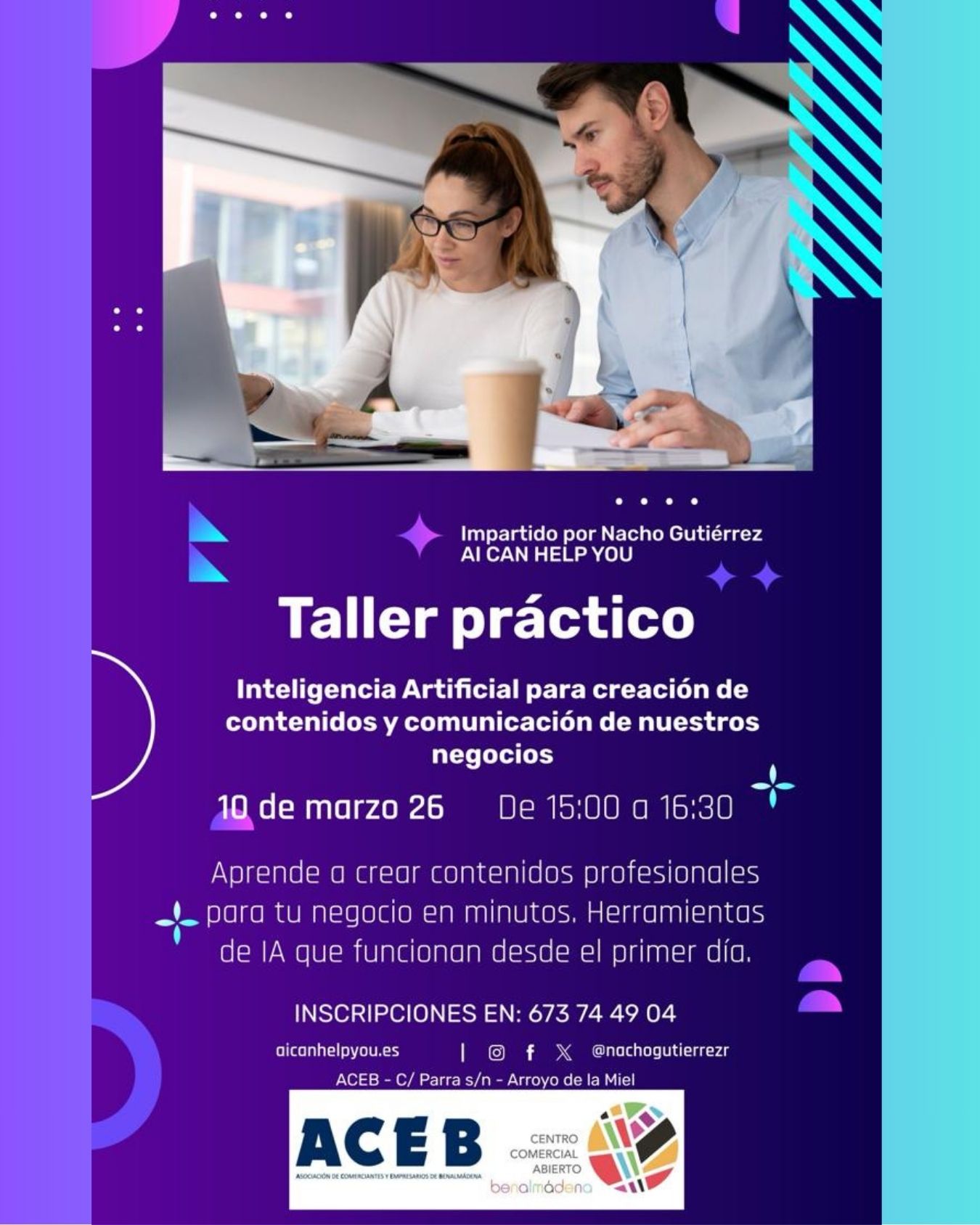 Cartel taller IA para negocios 10.03.26 IG