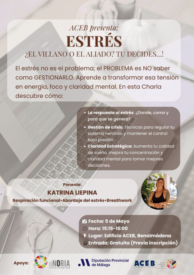 La sede de ACEB-ACCAB acoge el 5 de mayo un taller práctico y gratuito para gestionar el estrés