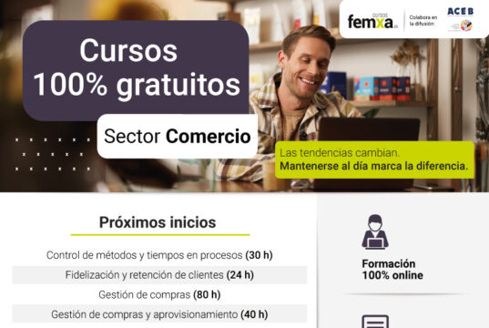 Comienzan en septiembre formaciones gratuitas para autónomos y trabajadores del sector comercio